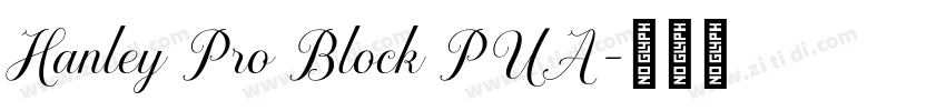 Hanley Pro Block PUA字体转换
